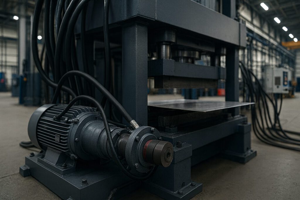 Hydraulikmotor an Presse